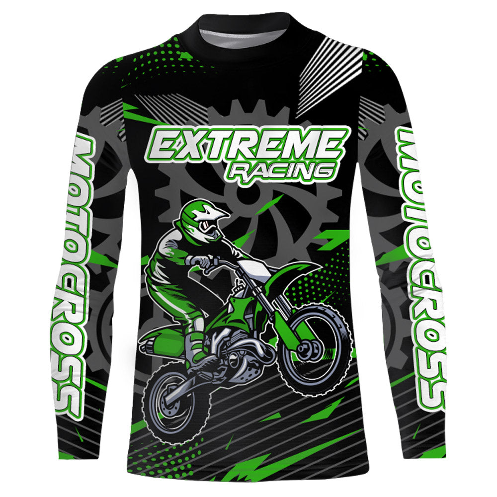 Green Camo Quad Racing Jersey Kid Men Women UPF30+ Custom ATV Motocros –  ChipteeAmz