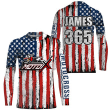 Load image into Gallery viewer, Motocross American Flag Racing Jersey UPF30+ Dirt Bike Shirt Youth Men Women Kid Motox Motorcycle XM72