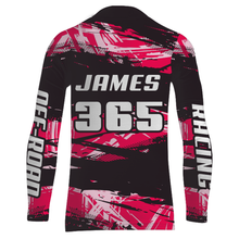 Load image into Gallery viewer, Girl Women Motocross Racing Jersey Pink Black UPF30+ Dirt Bike Shirt  Motorcycle Jersey XM220