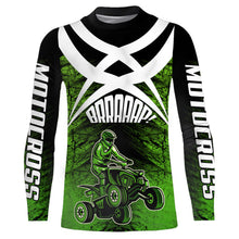 Load image into Gallery viewer, Custom ATV Motocross Jersey Upf30+ Green Quad Bike Shirt Adult Youth Off-road Racing MX46