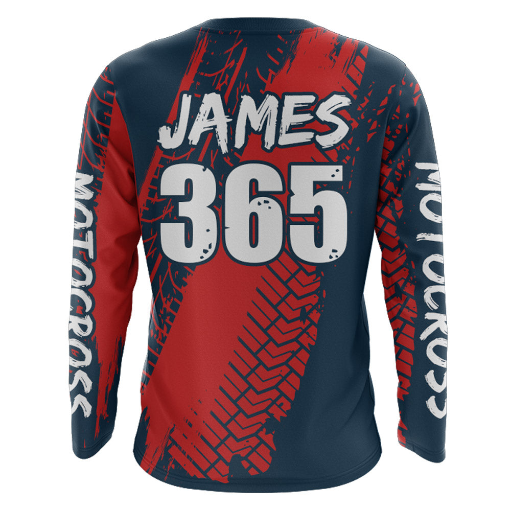Motocross Racing Jersey UPF30+ Youth Adult&Kid Dirt Bike Motox Off-Road Red MX Racing Shirt XM86