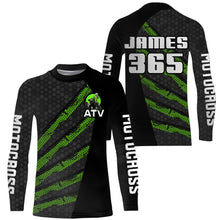 Load image into Gallery viewer, Custom ATV Riding Jersey Youth Upf30+ Quad Bike Shirt Men Kid ATV Racing Jersey Green MX48