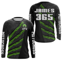 Load image into Gallery viewer, Custom ATV Riding Jersey Youth Upf30+ Quad Bike Shirt Men Kid ATV Racing Jersey Green MX48