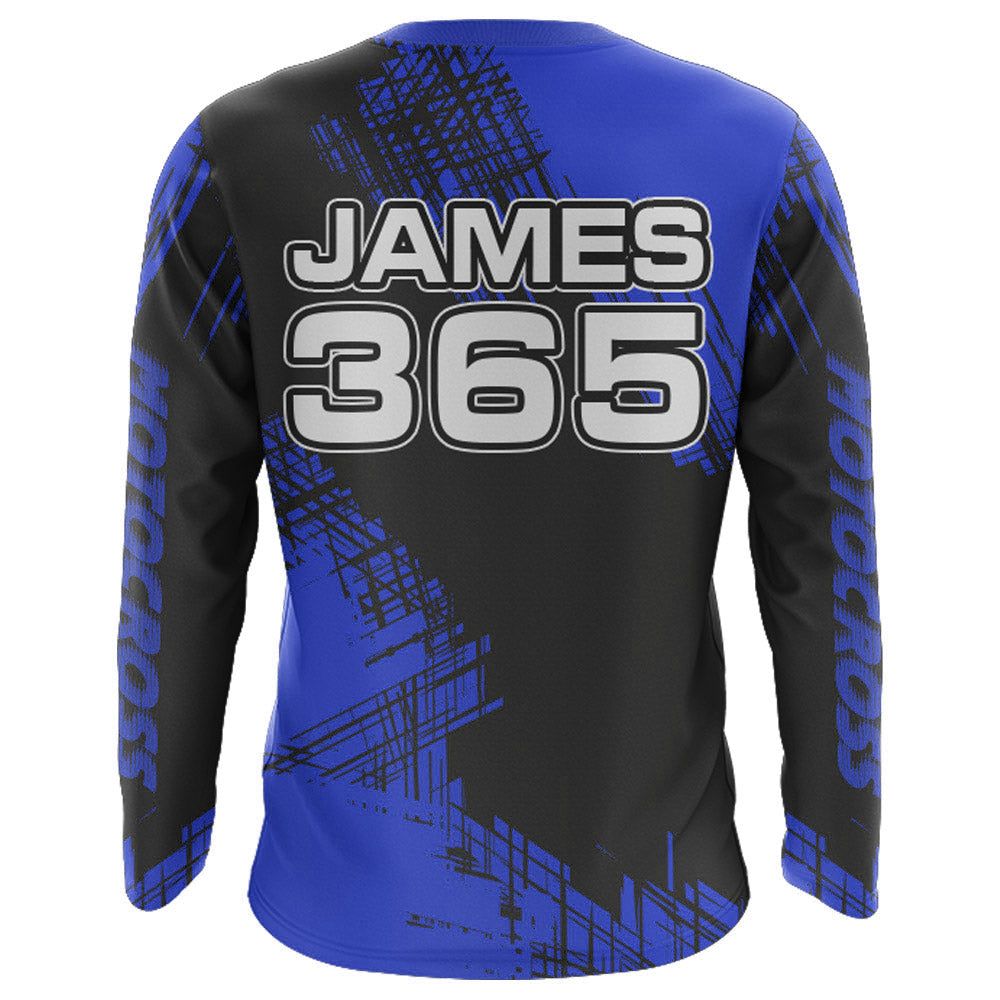 Blue Motocross Racing Jersey Men Kid Upf30+ Dirt Bike Off-Road Shirt MX Jersey XM192