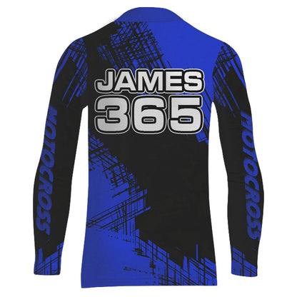 Blue Motocross Racing Jersey Men Kid Upf30+ Dirt Bike Off-Road Shirt MX Jersey XM192