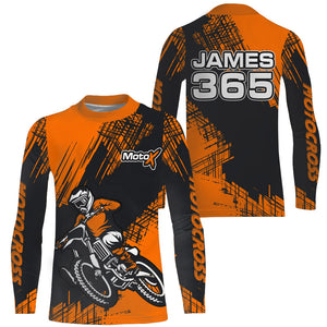 Orange Motocross Racing Jersey Men Kid Upf30+ Dirt Bike Off-Road Shirt MX Jersey XM192