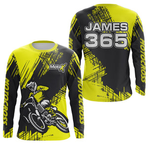 Yellow Motocross Racing Jersey Men Kid Upf30+ Dirt Bike Off-Road Shirt MX Jersey XM192