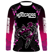 Load image into Gallery viewer, Women Motocross Jersey Pink UPF30+ Youth Dirt Bike Racing Girl Off-Road Shirt Motorcycle Jersey XM196