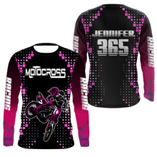 Load image into Gallery viewer, Women Motocross Jersey Pink UPF30+ Youth Dirt Bike Racing Girl Off-Road Shirt Motorcycle Jersey XM196