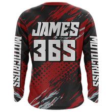 Load image into Gallery viewer, Red Motocross Racing Jersey Youth UPF30+ Dirt Bike Shirt Off-Road MX Racing Jersey XM149