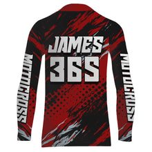 Load image into Gallery viewer, Red Motocross Racing Jersey Youth UPF30+ Dirt Bike Shirt Off-Road MX Racing Jersey XM149