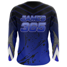 Load image into Gallery viewer, Blue Motocross Jersey UPF30+ MX Racing Shirt Kid Men Women Dirt Bike Riding Jersey XM230