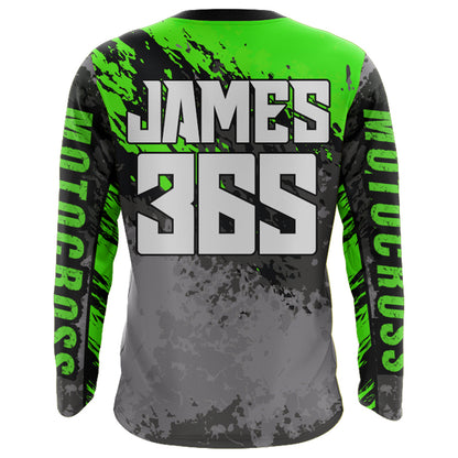Motocross Racing Jersey Green Upf30+ Dirt Bike Shirt Men Women Kid MX Off-Road Jersey XM154