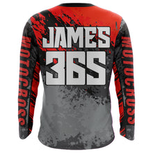 Load image into Gallery viewer, Motocross Racing Jersey Red Upf30+ Dirt Bike Shirt Men Women Kid MX Off-Road Jersey XM154