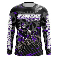 Load image into Gallery viewer, Purple Motocross Racing Jersey Upf30+ Dirt Bike Shirt Kids Women Men Off-road Jersey XM199