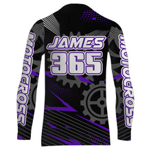 Load image into Gallery viewer, Purple Motocross Racing Jersey Upf30+ Dirt Bike Shirt Kids Women Men Off-road Jersey XM199