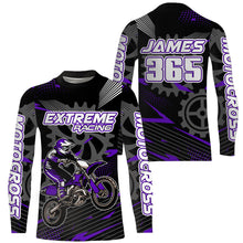 Load image into Gallery viewer, Purple Motocross Racing Jersey Upf30+ Dirt Bike Shirt Kids Women Men Off-road Jersey XM199