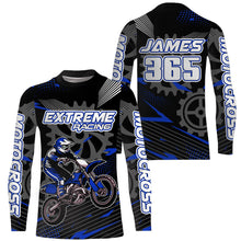 Load image into Gallery viewer, Blue Motocross Racing Jersey Upf30+ Dirt Bike Shirt Kids Women Men Off-road Jersey XM199