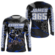 Load image into Gallery viewer, Blue Motocross Racing Jersey Upf30+ Dirt Bike Shirt Kids Women Men Off-road Jersey XM199