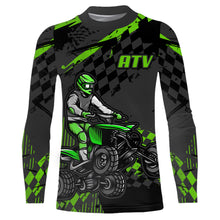 Load image into Gallery viewer, ATV Racing Jersey Green Youth Men ATV Quad Bike Shirt Upf30+ ATV Racing Jersey Off-road MX52