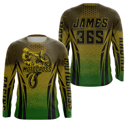 Custom Dirt Bike Racing Jersey Men Kid UPF30+ Motocross Off-Road Jersey Youth MX Shirt XM164