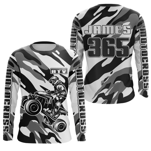 ATV Motocross Jersey UPF30+ Quad Bike Shirt Off-Road Racing Jersey Kid Men ATV Motorcycle MX12