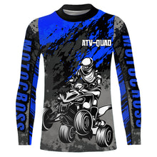 Load image into Gallery viewer, Custom ATV Motocross Jersey Blue Upf30+ Quad Bike Off-Road Jersey Men Kid ATV Riding MX61