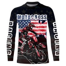 Load image into Gallery viewer, American Flag Motocross Jersey UPF30+ Personalized Patriotic MX Off-Road Adult&amp;Kid Dirt Bike Jersey| XM106