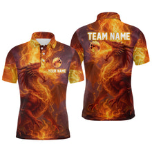 Load image into Gallery viewer, Custom Dragon Bowling Shirt for Men Women Bowling Jersey Flaming Bowling Shirt MBL94