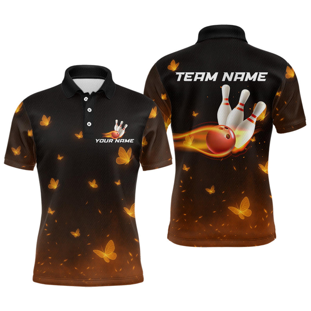 Lightning Butterflies Bowling Shirts for Women Men Team Bowling Polo & Quarter Zip MBL147
