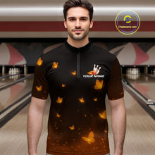 Load image into Gallery viewer, Lightning Butterflies Bowling Shirts for Women Men Team Bowling Polo &amp; Quarter Zip MBL147