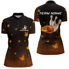 Load image into Gallery viewer, Lightning Butterflies Bowling Shirts for Women Men Team Bowling Polo &amp; Quarter Zip MBL147