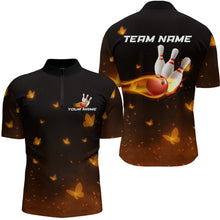 Load image into Gallery viewer, Lightning Butterflies Bowling Shirts for Women Men Team Bowling Polo &amp; Quarter Zip MBL147