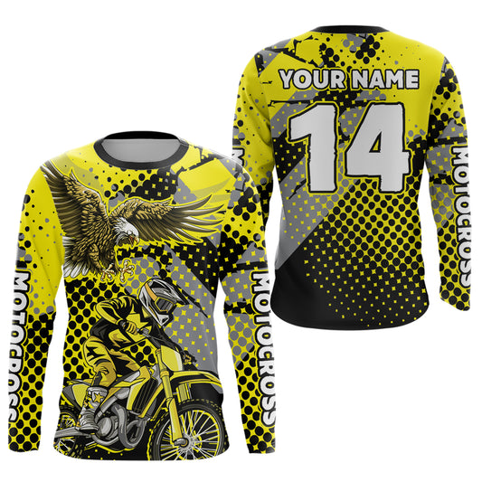 Yellow Eagle Motocross Jersey Custom Dirt Bike Jersey for Men Kid Women Riding Shirt XM363