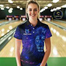 Load image into Gallery viewer, Lion Bowling Shirts for Men Women Team Custom Bowling Polo and Quarter Zip MBL128