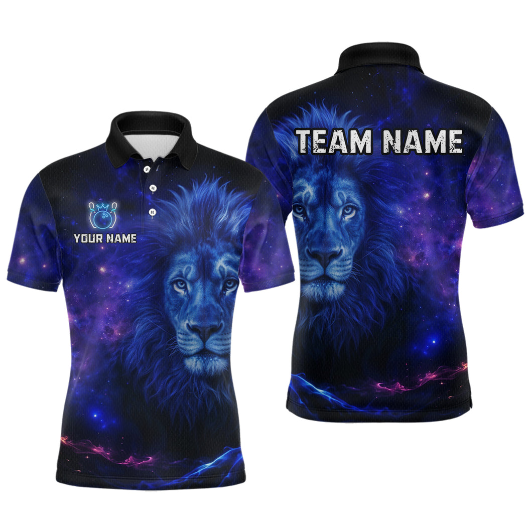 Lion Bowling Shirts for Men Women Team Custom Bowling Polo and Quarter Zip MBL128