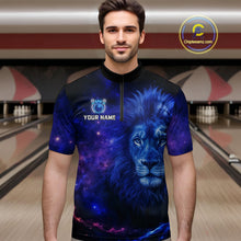 Load image into Gallery viewer, Lion Bowling Shirts for Men Women Team Custom Bowling Polo and Quarter Zip MBL128
