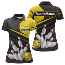 Load image into Gallery viewer, Yellow Bowling Shirt for Men&amp;Women Team Bowling Jersey Colorful Bowling Polo &amp; 1/4 Zip MBL49