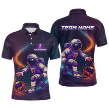 Load image into Gallery viewer, Custom Astronaut Bowling Shirts for Women Men Team Galaxy Bowling Polo and 1/4 Zip MBL169