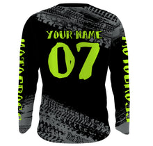 Load image into Gallery viewer, Motocross Jersey Kid Men Dirt Bike Racing Shirt Upf30+ Off-road Motorcycle Jersey Lime Green XM202