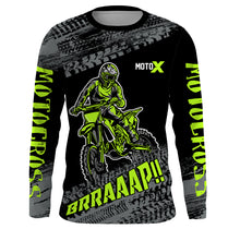 Load image into Gallery viewer, Motocross Jersey Kid Men Dirt Bike Racing Shirt Upf30+ Off-road Motorcycle Jersey Lime Green XM202