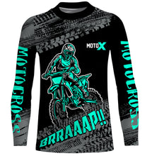 Load image into Gallery viewer, Motocross Jersey Kid Men Dirt Bike Racing Shirt Upf30+ Off-road Motorcycle Jersey Turquoise XM202