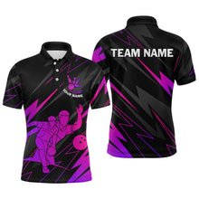 Load image into Gallery viewer, Purple Bowling Shirts for Women Men Custom Team Bowling Jerseys Personalized MBL175