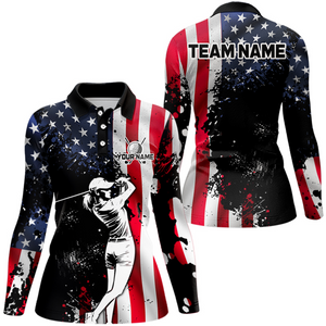 Patriotic Golf Polo Shirts Custom for Men and Women Golf Shirts Personalized MMG59