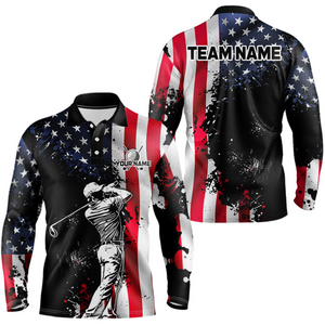 Patriotic Golf Polo Shirts Custom for Men and Women Golf Shirts Personalized MMG59