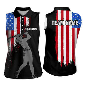 Custom American Flag Golf Polo Shirt for Men Women US Golf Polo Shirt Patriotic MMG41