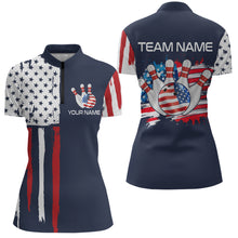 Load image into Gallery viewer, Custom American Bowling Shirt Bowling Jersey for Men Women Team Polo&amp;1/4 Zip MBL59