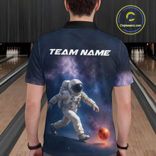 Load image into Gallery viewer, Custom Astronaut Bowling Shirts for Men Women Team Bowling Polo &amp; Quarter Zip Shirts MBL151
