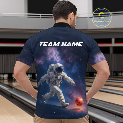 Custom Astronaut Bowling Shirts for Men Women Team Bowling Polo & Quarter Zip Shirts MBL151