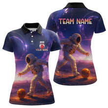 Load image into Gallery viewer, Custom Astronaut Bowling Shirts for Men Women Team Bowling Polo &amp; Quarter Zip Shirts MBL154
